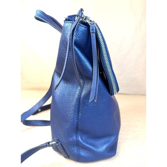 Banana Republic Italian Leather Mini Backpack - Navy Blue Pebbled Leather main image 15